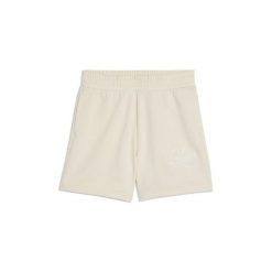 Puma damskie szorty ESS Script z wysokim stanem, białe, S. Białe szorty damskie Puma, bez wzorów, z podwyższonym stanem. Za 244.99 zł.