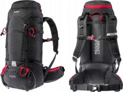 Plecak turystyczny trekkingowy wyprawowy górski ze stelażem Hi-Tec Stone 50 l. Czarne plecaki męskie Hi-tec, bez wzorów, z materiału. Za 259.99 zł.