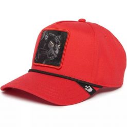 Czapka Panther 100 Czerwony - 101-1108-RED. Czerwone czapki damskie Goorin Bros, bez wzorów, z materiału, klasyczne. Za 223.15 zł.