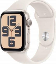 Smartwatch Apple Watch SE Gen.2 GPS 44mm Starlight Alu Sport M/L Beżowy (MXEV3). Brązowe zegarki smartwatch Apple, bez wzorów. Za 1,025.14 zł.
