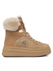 Blauer Trzewiki F5EMERY01 Beżowy. Brązowe botki damskie Blauer, bez wzorów, ze skóry, bez obcasa, na płaskiej podeszwie, bez zapięcia. Za 699.99 zł.