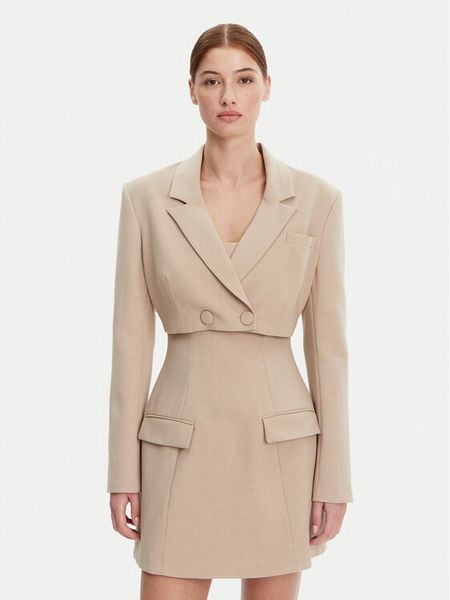 Bardot Marynarka 59657JB Beżowy Regular Fit. Brązowe marynarki i żakiety damskie Bardot, bez wzorów, z syntetyku, bez kołnierzyka, bez ramiączek. Za 339.99 zł.