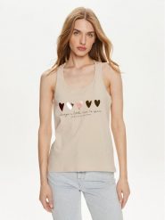 ONLY Top Henny 15327669 Écru Regular Fit. Topy damskie ONLY, xl, bez wzorów, z bawełny, bez kołnierzyka, bez ramiączek. Za 79.99 zł.