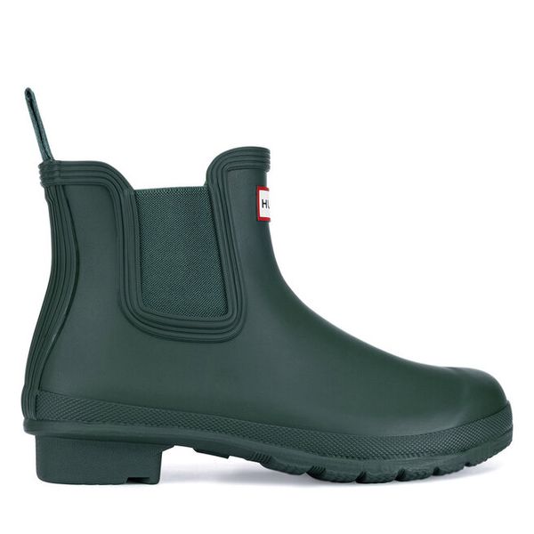 Kalosze Hunter. Zielone kalosze damskie Hunter, bez wzorów, bez zapięcia. Za 399.99 zł.