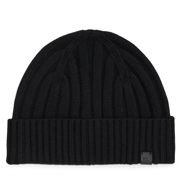 Czapka LAUREN RALPH LAUREN. Czarne czapki damskie Lauren Ralph Lauren, na zimę, bez wzorów. Za 289.99 zł.