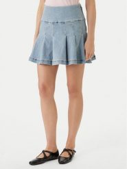 Morgan Spódnica jeansowa 261-JTALA Niebieski Regular Fit. Niebieskie spódnice damskie Morgan, bez wzorów, z bawełny. Za 249.99 zł.