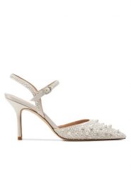 Stuart Weitzman Szpilki Bliss 85 Pump SI822 Biały. Białe szpilki damskie Stuart Weitzman, bez wzorów, z materiału, bez obcasa, na szpilce, bez zapięcia. Za 2,389.00 zł.