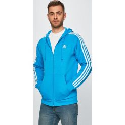 Adidas Originals - Bluza. Niebieskie bluzy męskie adidas Originals, l, z aplikacjami, z bawełny, bez ramiączek, z kapturem. W wyprzedaży za 229.90 zł.