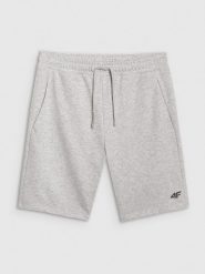 4F Spodenki dresowe regular męskie - szare S. Szare szorty męskie 4F, bez wzorów, z bawełny, sportowe. Za 79.99 zł.