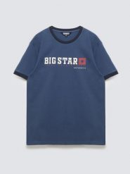 Koszulka męska z linii Authentic z logo BIG STAR ciemnoniebieska Summet 402. Niebieskie t-shirty męskie BIG STAR, l, bez wzorów, z bawełny, bez kołnierzyka, bez ramiączek. Za 99.99 zł.
