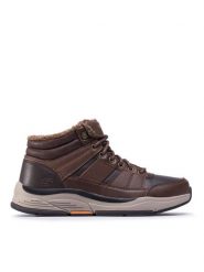 Skechers Trzewiki Voren 66199/BRN Brązowy. Brązowe botki męskie Skechers, bez wzorów, ze skóry, bez obcasa, bez zapięcia. Za 359.99 zł.