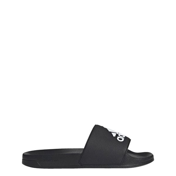 Klapki męskie basenowe Adidas ADILETTE. Białe klapki męskie Adidas, bez wzorów, z materiału, bez zapięcia. Za 129.00 zł.
