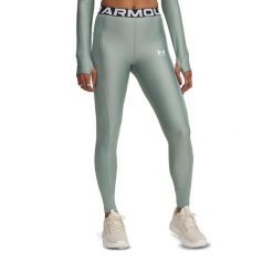 Legginsy damskie Under Armour HeatGear Rib. Zielone legginsy damskie Under Armour, bez wzorów. Za 129.99 zł.