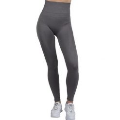 Legginsy Pushup Dla Kobiet. Szare legginsy damskie Gym Hero, bez wzorów, z materiału. Za 210.99 zł.
