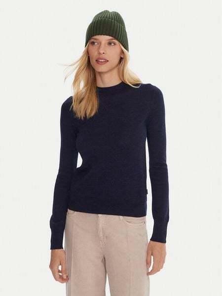 Robe di Kappa Sweter Emmy 64114YW Granatowy Regular Fit. Niebieskie swetry nierozpinane damskie Robe di Kappa, m, bez wzorów, z wełny, bez kołnierzyka, bez ramiączek. Za 159.99 zł.