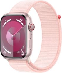 Smartwatch Apple Watch 9 GPS + Cellular 45mm Pink Alu Sport Loop Różowy (MRMM3QP/A). Czerwone zegarki smartwatch Apple, bez wzorów. Za 2,880.33 zł.