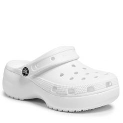 Klapki Crocs. Czerwone klapki damskie Crocs, bez wzorów, bez zapięcia. Za 139.99 zł.