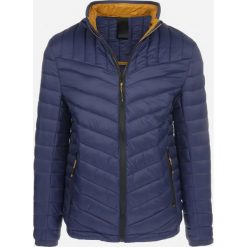 Granatowa Kurtka Pikowana z Kołnierzem Kogda. Niebieskie kurtki męskie Born2be, l, bez wzorów, z tkaniny, eleganckie, bez kaptura. Za 389.99 zł.