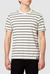 MĘSKI T-SHIRT LEE STRIPE TEE GOLDEN HAZE L64FFDAY 112115758. T-shirty męskie Lee, l, bez wzorów, bez kołnierzyka, bez ramiączek. Za 69.99 zł.