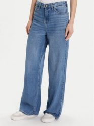 Lee Jeansy Stella 112371455 Niebieski Wide Leg. Niebieskie jeansy damskie Lee, bez wzorów, z bawełny. Za 319.99 zł.