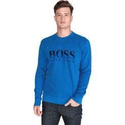 BOSS Hugo Boss Weaver Bluza Niebieski. Niebieskie bluzy męskie BOSS Hugo Boss, l, bez wzorów, z bawełny, bez ramiączek, bez kaptura. Za 619.95 zł.