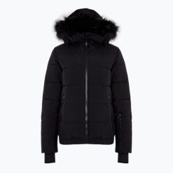 Kurtka narciarska damska CMP. Czarne kurtki sportowe damskie CMP, bez wzorów, bez ramiączek, bez kaptura, narciarskie. Za 669.99 zł.