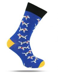Skarpetki Bawełniane - Tematyczne - Niebieskie w Dalmatyńczyki. Niebieskie skarpety męskie His Story, bez wzorów, z bawełny. Za 29.99 zł.