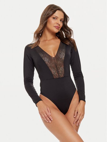 Ysabel Mora Body 10093 Czarny. Czarne body ysabel mora, bez wzorów, z syntetyku. Za 139.99 zł.