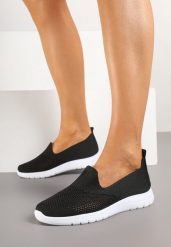 Czarne Tenisówki z Elastyczną Cholewką Arnta. Czarne trampki i tenisówki damskie Born2be, bez wzorów, z jeansu, bez zapięcia. Za 54.99 zł.