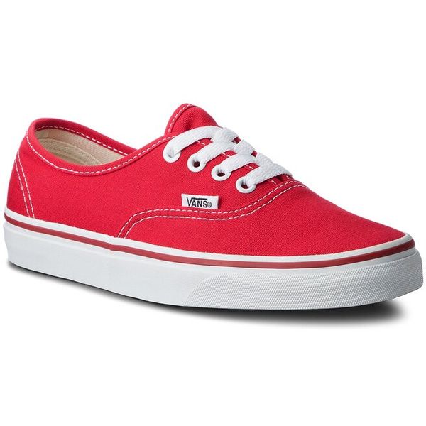 Tenisówki Vans. Czerwone trampki i tenisówki damskie Vans, bez wzorów, bez zapięcia. Za 287.99 zł.