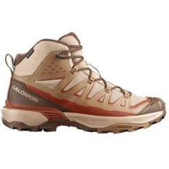 Buty trekkingowe męskie Salomon 454729. Brązowe trekkingi męskie Salomon, z gore-texu, za kostkę, bez zapięcia. Za 694.00 zł.