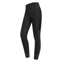 Damskie legginsy jeździeckie z pełną przyczepnością ELT Nina. Czarne legginsy damskie ELT, bez wzorów, z elastanu. Za 219.00 zł.