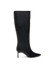Calvin Klein Kozaki Heel Knee Boot 70 Lth HW0HW02162 Czarny. Czarne kozaki damskie Calvin Klein, bez wzorów, ze skóry, bez obcasa, na szpilce, bez zapięcia. Za 869.99 zł.