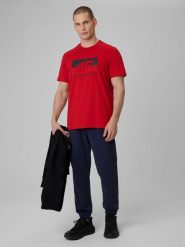 4F Spodnie dresowe joggery męskie - granatowe 3XL. Niebieskie spodnie sportowe męskie 4F, m, bez wzorów, z dresówki, na fitness i siłownię. Za 159.99 zł.