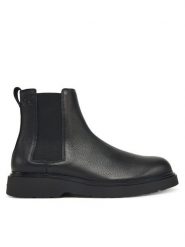 Calvin Klein Sztyblety Combat Ess Chelsea Boot Lth YM0YM01374 Czarny. Czarne botki męskie Calvin Klein, bez wzorów, ze skóry, bez obcasa, bez zapięcia. Za 589.99 zł.