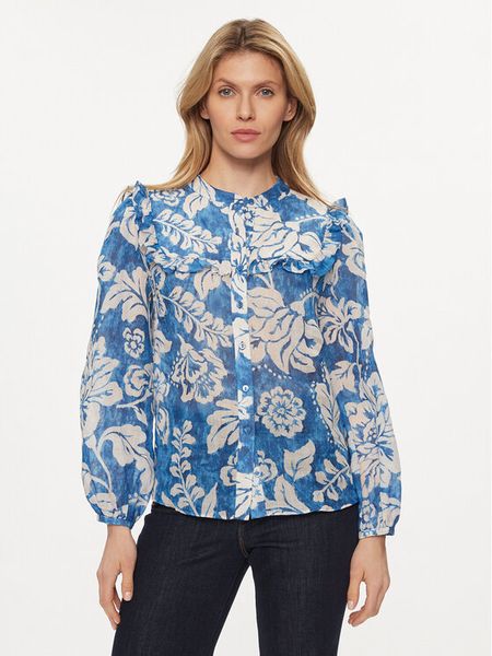 Luisa Spagnoli Koszula Bacca 540789 Niebieski Regular Fit. Niebieskie koszule damskie Luisa Spagnoli, xl, bez wzorów, bez kołnierzyka, bez ramiączek. Za 779.99 zł.