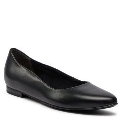 Baleriny Tamaris. Czarne balerinki damskie Tamaris, bez wzorów, bez obcasa, bez zapięcia. Za 239.99 zł.
