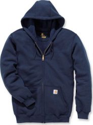 Carhartt Bluza Carhartt Midweight Hooded Zip Navy. Niebieskie bluzy męskie Carhartt, m, bez wzorów, bez ramiączek, bez kaptura. Za 265.11 zł.