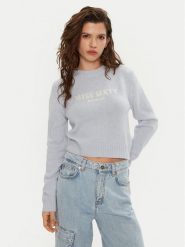 Miss Sixty Sweter 6L4RJ4360000 Błękitny Regular Fit. Niebieskie swetry nierozpinane damskie Miss Sixty, l, bez wzorów, z bawełny, bez kołnierzyka, bez ramiączek. Za 579.99 zł.