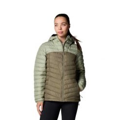 Kurtka Puchowa Damska Z Kapturem Westridge. Zielone kurtki sportowe damskie Columbia, bez wzorów, z puchu, bez ramiączek, z kapturem, trekkingowe. Za 727.99 zł.