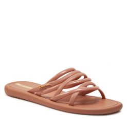 Klapki Ipanema. Czerwone klapki damskie Ipanema, bez wzorów, bez obcasa, bez zapięcia. Za 99.99 zł.