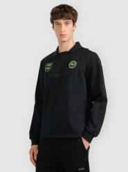 4F Longsleeve polo męski 4F x Robert Lewandowski - czarny S. Czarne koszulki sportowe męskie 4F, m, bez wzorów, z dzianiny, bez ramiączek. Za 159.99 zł.