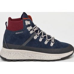 Gant - Buty Tomas. Niebieskie botki męskie GANT, bez wzorów, z materiału, casualowe, bez obcasa, bez zapięcia. W wyprzedaży za 439.90 zł.