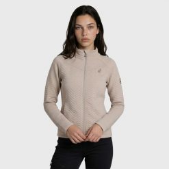 Bluza polarowa damska AULP SIMIX oddychająca. Brązowe bluzy damskie Aulp, xl, bez wzorów, z materiału, eleganckie, bez ramiączek, bez kaptura. Za 259.99 zł.