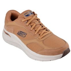 Buty sportowe Sneakersy męskie Skechers Arch Fit 2.0 - The Keep. Brązowe buty sportowe męskie Skechers, bez wzorów, bez zapięcia, trekkingowe. Za 425.00 zł.