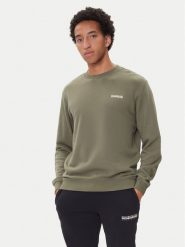 Napapijri Bluza B-Small Box C NP0A88TP Khaki Relaxed Fit. Brązowe bluzy męskie Napapijri, m, bez wzorów, z bawełny, bez ramiączek, bez kaptura. Za 229.99 zł.