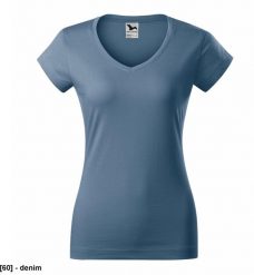 MALFINI - ADLER - Koszulka damska, 180 g/m denim S. Bluzki damskie MALFINI, m, bez wzorów, z denimu, bez kołnierzyka, bez ramiączek. Za 27.71 zł.