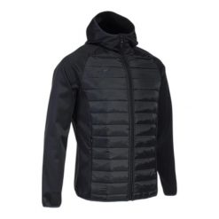 Kurtka wodoodporna z kapturem Joma Berna III. Czarne kurtki męskie Joma, m, bez wzorów, z materiału, z kapturem, na fitness i siłownię. Za 386.00 zł.