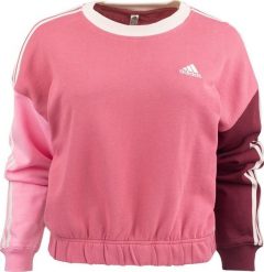 Adidas Bluza damska adidas Essentials 3-Stripes Crop różowa IC9875 L. Czerwone bluzy damskie Adidas, l, bez wzorów, bez ramiączek, bez kaptura. Za 206.18 zł.
