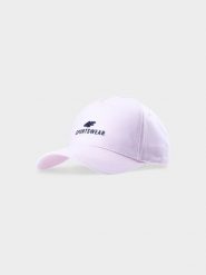 4F Czapka z daszkiem strapback uniseks - różowa S/M. Czerwone czapki damskie 4F, na lato, bez wzorów, z bawełny, klasyczne. W wyprzedaży za 39.99 zł.